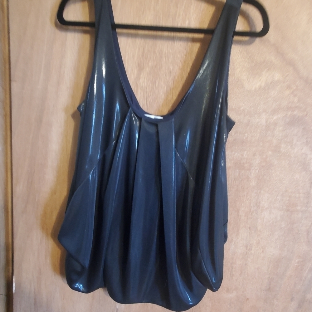 DIANE VON FURSTENBERG LEEZA METALLIC SHEEN. SLEEVELESS. SMALL,/MED